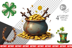 Glitch &amp; Gold St Patricks Sublimation Product Image 1