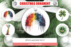 Glitch &amp; Gold St Patricks Ornament Product Image 1