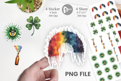 Glitch &amp; Gold St Patricks Sticker Product Image 1