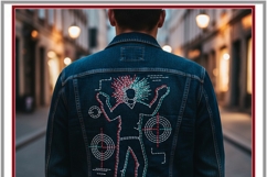 Eureka Glitch Sashiko Glow Embroidery Design Bundle Product Image 2