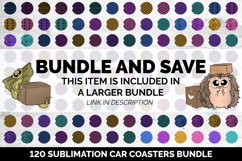 Leopard Print Car Coaster Design Sublimation Designs Bundle Product Image 2