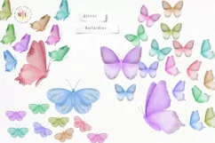 Butterflies Watercolor Clipart Png Product Image 2