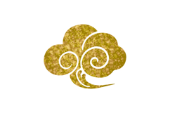 Glitter asian cloud clipart ornament element design Product Image 1