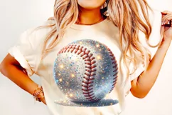 Glitter Baseball Ball PNG, Baseball PNG Sublimation, Sports Product Image 2