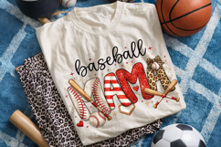 Baseball Mama Leopard PNG, Baseball Game Day PNG, Sports Mom Product Image 2