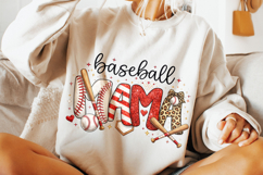 Baseball Mama Leopard PNG, Baseball Game Day PNG, Sports Mom Product Image 4