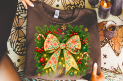 Christmas Coquette Bow PNG, Merry Christmas PNG, Holiday PNG Product Image 2