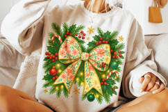 Christmas Coquette Bow PNG, Merry Christmas PNG, Holiday PNG Product Image 3
