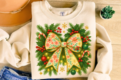 Christmas Coquette Bow PNG, Merry Christmas PNG, Holiday PNG Product Image 5