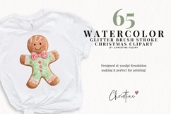 Brush Stroke Christmas Clipart Bundle - 65 Elements Product Image 2