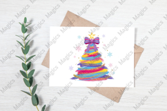 Glitter Brushstroke Christmas Tree PNG Product Image 3