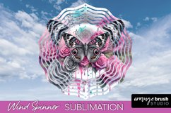 Butterfly Wind Spinner - Summer Flowers Spinner Sublimation Product Image 1