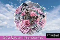 Butterfly Wind Spinner - Summer Flowers Spinner Sublimation Product Image 1