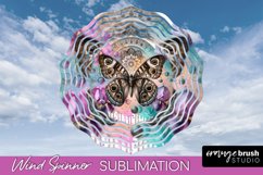 Butterfly Wind Spinner - Summer Flowers Spinner Sublimation Product Image 1