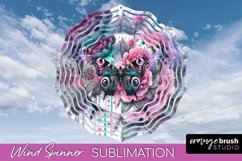 Butterfly Wind Spinner - Summer Flowers Spinner Sublimation Product Image 1