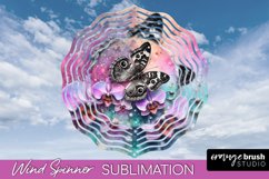 Butterfly Wind Spinner - Summer Flowers Spinner Sublimation Product Image 1