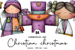 Glitter Christian Christmas Clipart Product Image 1