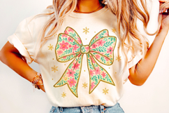 Christmas Coquette Bow PNG, Merry Christmas PNG, Holiday PNG Product Image 2
