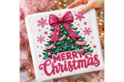 Glitter Christmas Tree Coquette Png Product Image 1