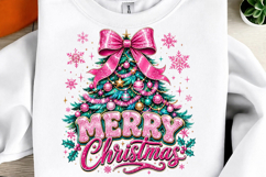 Glitter Christmas Tree Coquette Png Product Image 1