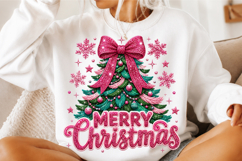 Glitter Christmas Tree Coquette Png Product Image 3