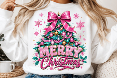 Glitter Christmas Tree Coquette Png Product Image 3