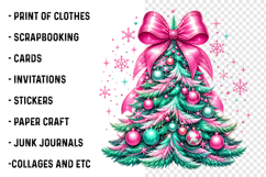 Glitter Christmas Tree Coquette PNG Product Image 2