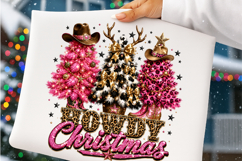 Glitter Christmas Tree Coquette PNG Product Image 3