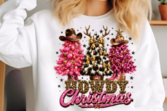 Glitter Christmas Tree Coquette PNG Product Image 4