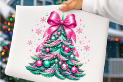Glitter Christmas Tree Coquette PNG Product Image 3