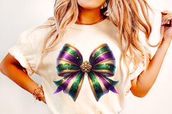 Mardi Gras Coquette Bow PNG, Mardi Gras Sublimation, Bow PNG Product Image 2