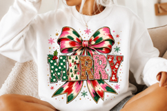 Glitter Coquette Merry Christmas Sublimation Png Product Image 2