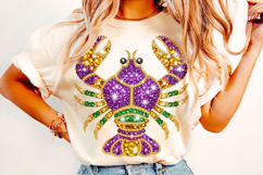 Mardi Gras PNG Crawfish, Fleur De Lis PNG, Fat Tuesday PNG Product Image 1