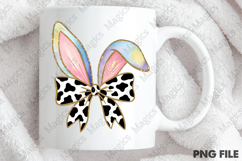 Glitter Easter Bunny Bow Png Product Image 4