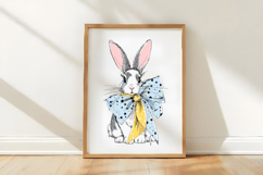 Glitter Easter Bunny Coquette Clipart Product Image 3