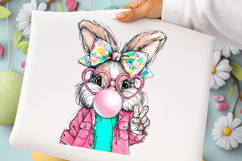 Glitter Easter Bunny Coquette Png Product Image 2