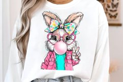 Glitter Easter Bunny Coquette Png Product Image 1