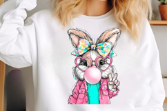 Glitter Easter Bunny Coquette Png Product Image 3