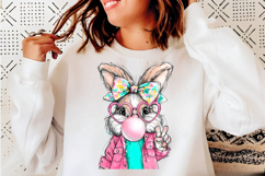 Glitter Easter Bunny Coquette Png Product Image 4