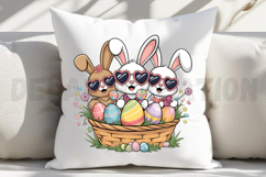 Glitter Easter Bunny Coquette Sublimation PNG Product Image 4