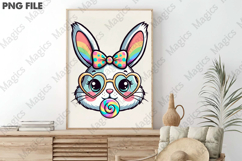 Glitter Easter Bunny PNG Product Image 3