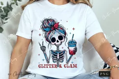 Glitter & Glam Skeleton Patriotic PNG | 4th Of July PNG Product Image 3