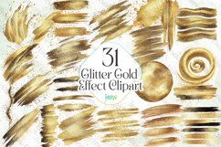 Glitter Gold Effect Clipart Sublimation Product Image 1