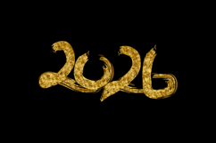 Glitter gold hand drawn 2026 number element isolated Product Image 2