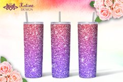 Glitter Gradient Tumbler Sublimation Wrap Design for 20 Oz