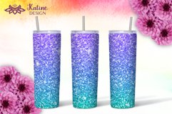 Glitter Gradient Tumbler Sublimation Wrap Design for 20 Oz