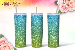 Glitter Gradient Tumbler Sublimation Wrap Design for 20 Oz