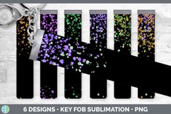 Bundle of six Glitter Halloween key fob sublimation designs.