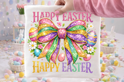 Happy Easter Glitter PNG, Bunny Easter PNG, Easter Egg PNG Product Image 2