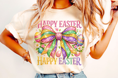 Happy Easter Glitter PNG, Bunny Easter PNG, Easter Egg PNG Product Image 4